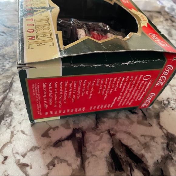 The Coca Cola Company Santa Christmas Ornament 1995 Santa Holding Child & Coke - Picture 12 of 12